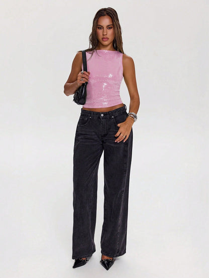 Pink Sleeveless Top